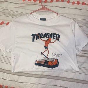 Thrashers Cropped tee shirt